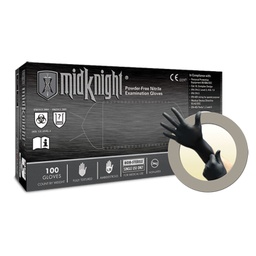 [MFC-MK-296-L] Exam Gloves, PF Nitrile, Textured, Black, Large, 100/bx, 10 bx/cs (US Only)