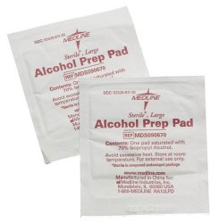[MDL-MDS090735] Alcohol Prep Pad Medline 70% Strength Isopropyl Alcohol Individual Packet Medium Sterile