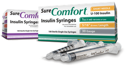 [AMI-86227065035] Insulin Syringe with Needle Surecomfort® 0.3 mL 31 Gauge 5/16 Inch Regular Wall NonSafety