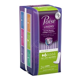 [KIM-19308] Bladder Control Pad Poise® 8-1/2 Inch Length Light Absorbency Absorb-Loc® Core One Size Fits Most Adult Female Disposable