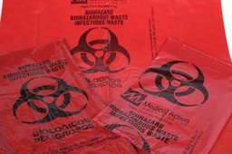 [MDG-108M] Biohazard Waste Bag Medegen Medical Products 12 to 16 gal. Red Bag Polyethylene 25 X 34 Inch