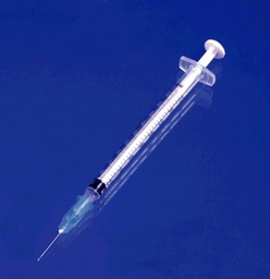 [EXE-26040] Tuberculin Syringe, 1cc with Needle, 27G x ½&quot;, Low Dead Space Plunger, Luer Slip, 100/bx, 10 bx/cs (36 cs/plt)