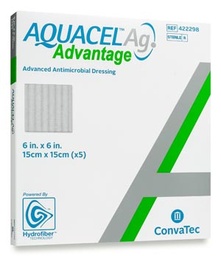 [CON-422298] Silver Dressing Aquacel® Ag Advantage 6 X 6 Inch Square Sterile